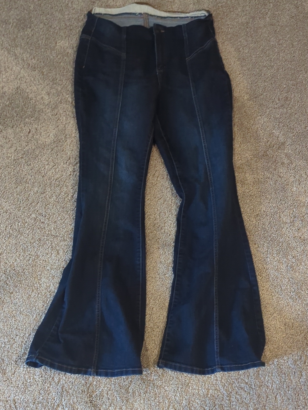 SO Dark Blue Flare Leg Jeans
